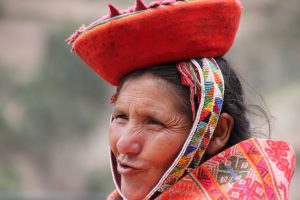 Heilige Vallei van de incas lokale klederdracht